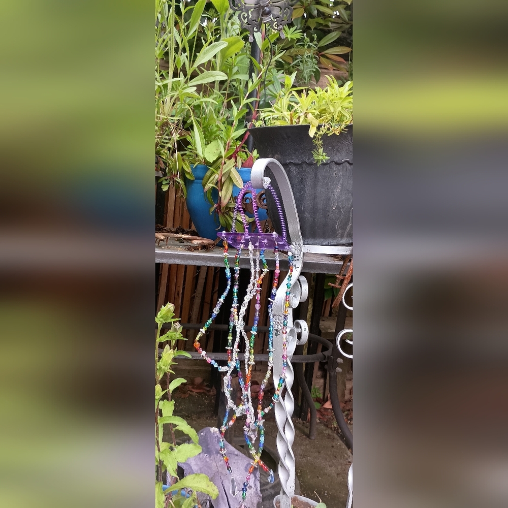 Hand Crafted Colorful Beaded Sun Catcher